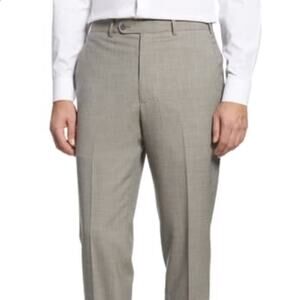 JWN NEW LINEN Torino Flat Front Dress Pants Size 32 x 37 Slacks Trousers